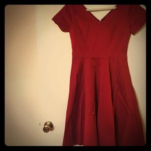 50s A-Line Ruby Dress